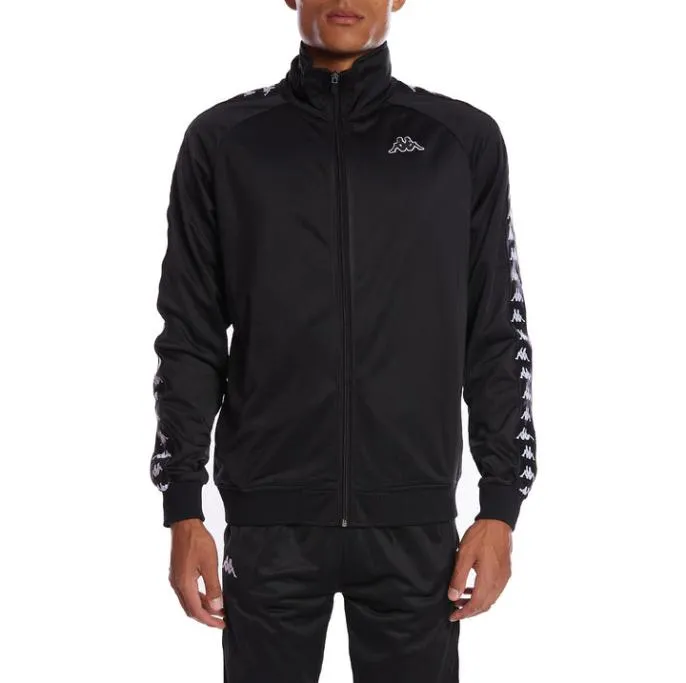 222 Banda Anniston Track Jacket 8211 Black Black Black Black Men Kappa Tracksuits
