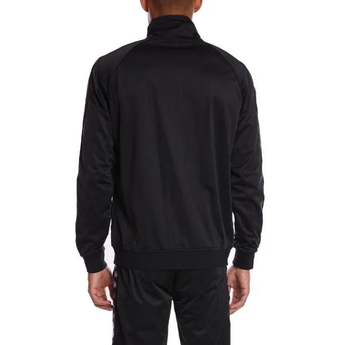 222 Banda Anniston Track Jacket 8211 Black Black Black Black Men Kappa Tracksuits