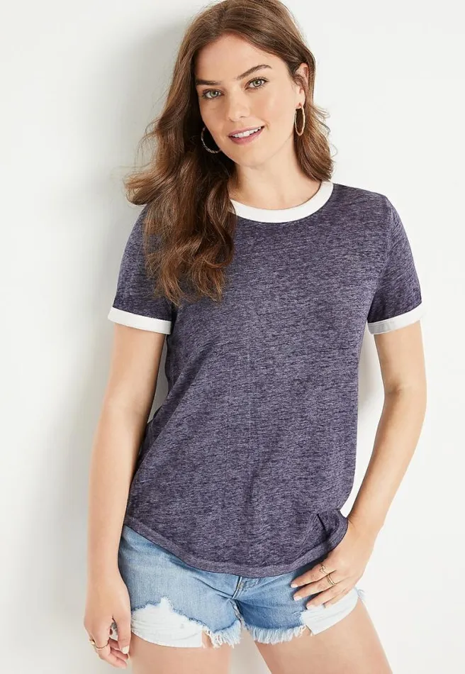 247 Colorblock Back Ringer Tee Women Maurices Tops