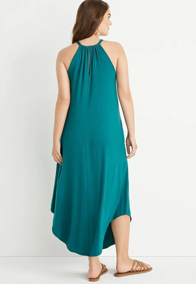 247 Teal Halter Neck Maxi Dress Women Maurices Dresses and Jumpsuits