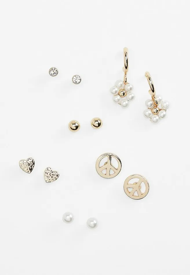 6 Pack Peace Sign Earring Set Women Maurices Jewelry