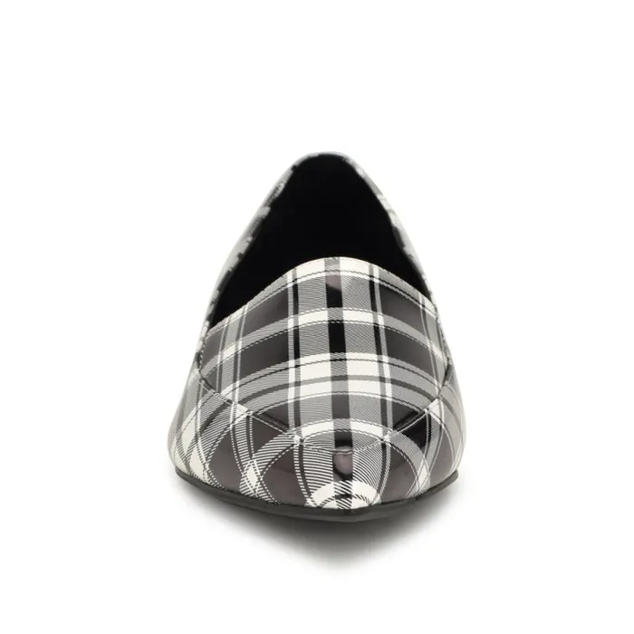 Abay Smoking Flats Blackwhite Patent Plaid Women Nine West Flats Abay Smoking Flats Blackwhite Patent Plaid Women Nine West Flats