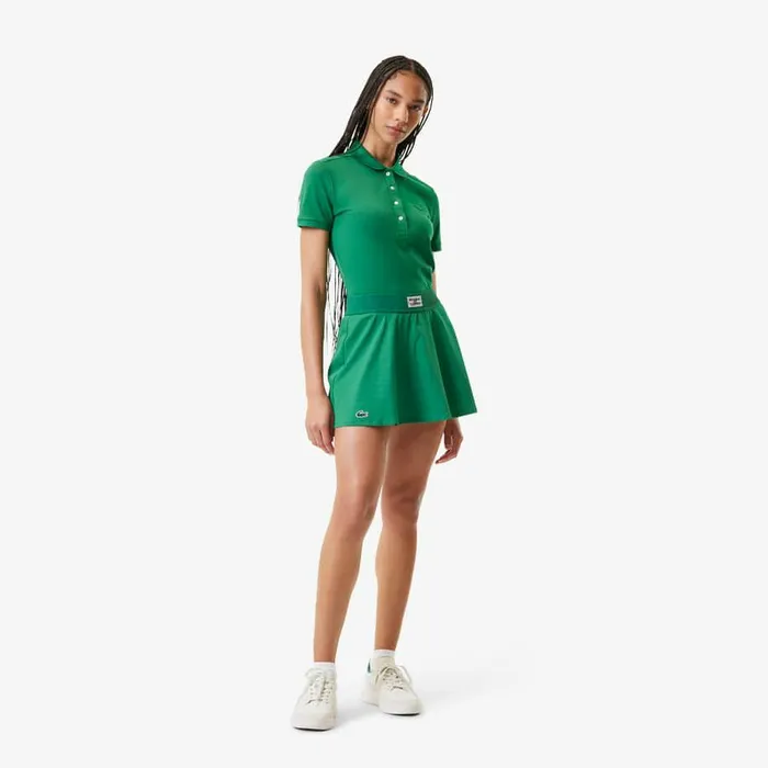 Activewear Women Lacoste Women039s Pleated Back UltraDry Tennis Skirt Green Nhi