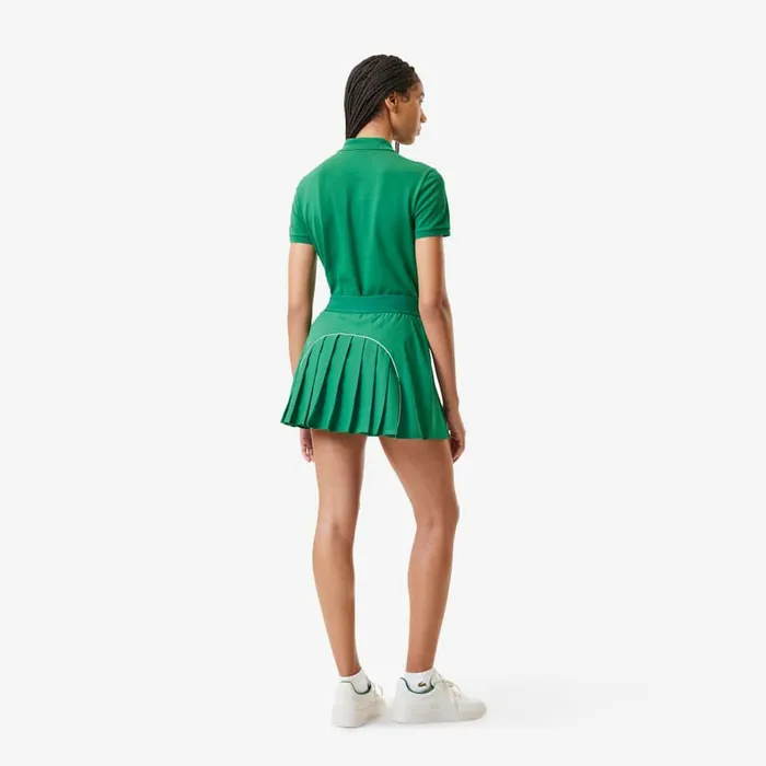 Activewear Women Lacoste Women039s Pleated Back UltraDry Tennis Skirt Green Nhi