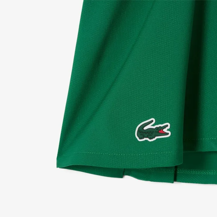 Activewear Women Lacoste Women039s Pleated Back UltraDry Tennis Skirt Green Nhi