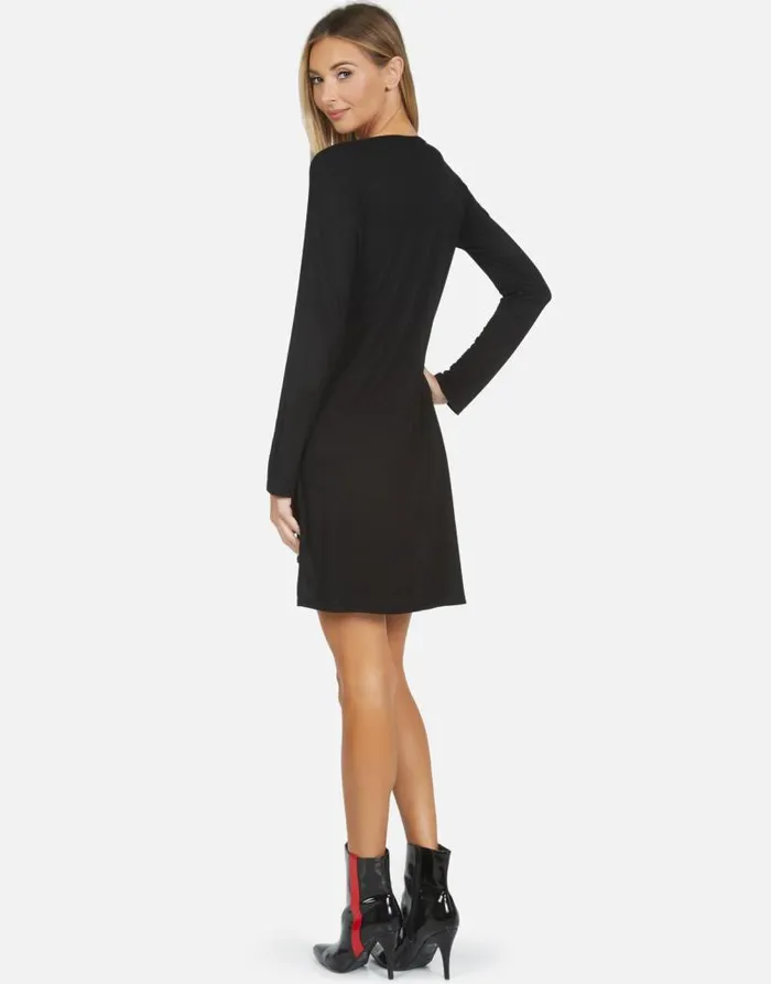 Adora X Crystal Biting Lip Black Women Lauren Moshi Dresses