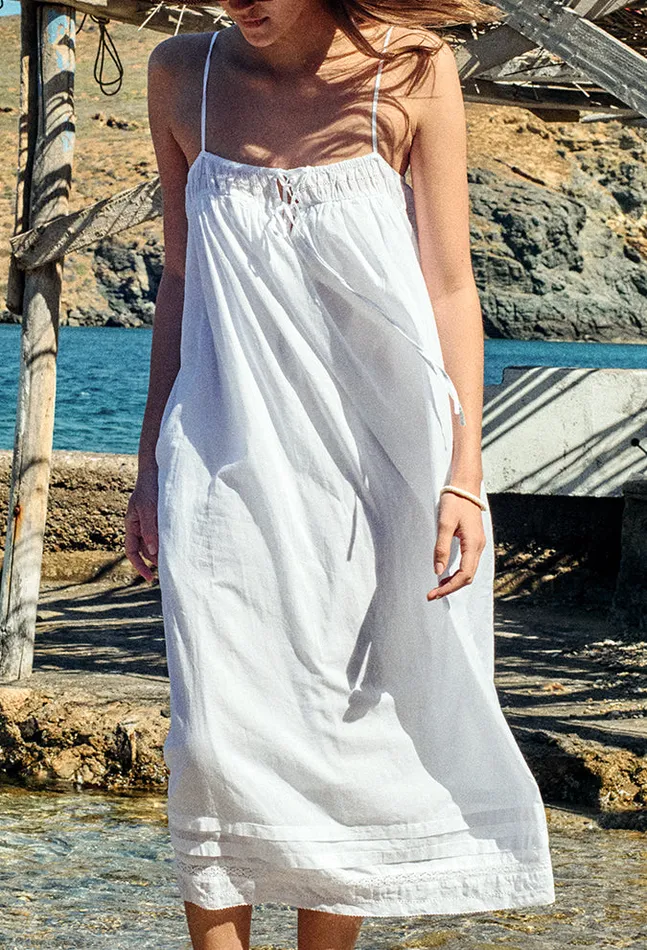 Agostina Dress White Women Ciao Lucia Long Dresses