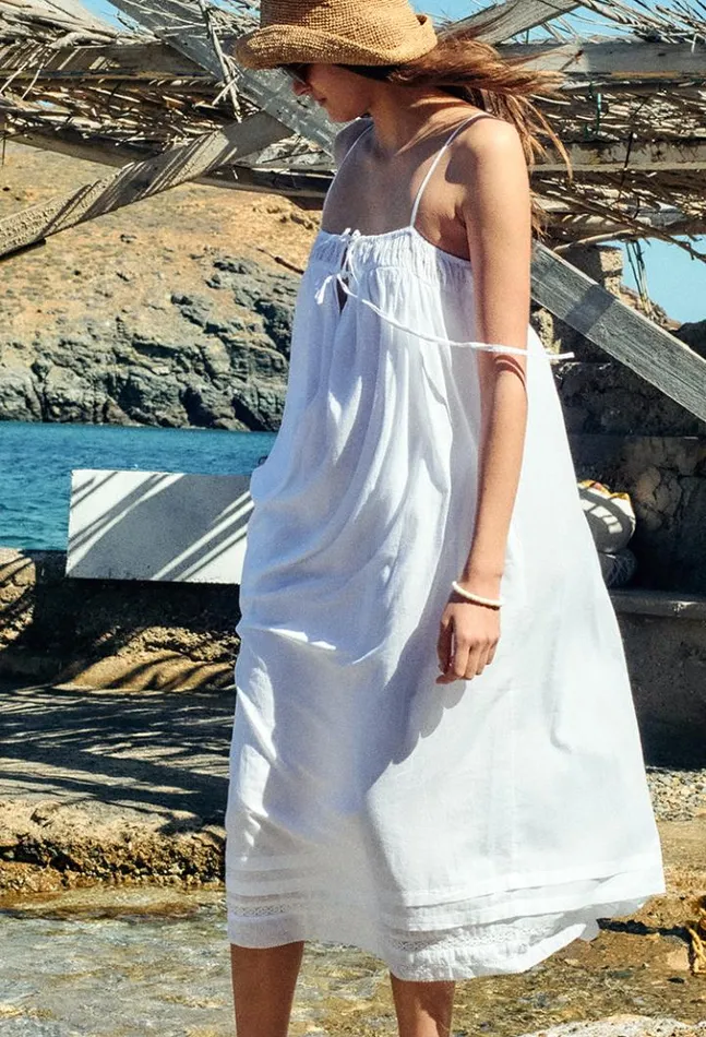 Agostina Dress White Women Ciao Lucia Long Dresses