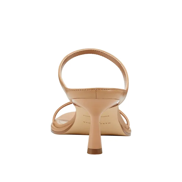 Alonde Heeled Slide Sandal Medium Natural Leather Women Mules and Slides Marc Fisher