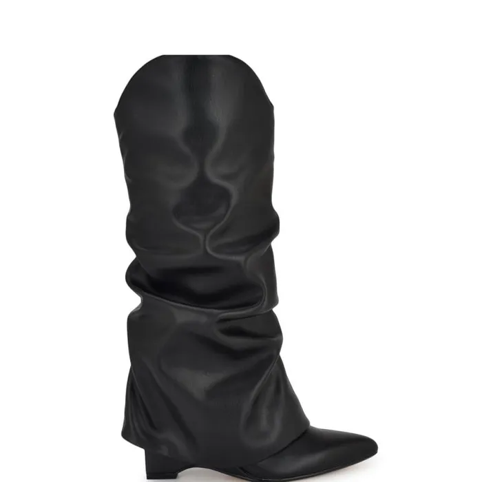Amazin Slouch Western Boots Black Women Nine West Boots and Booties