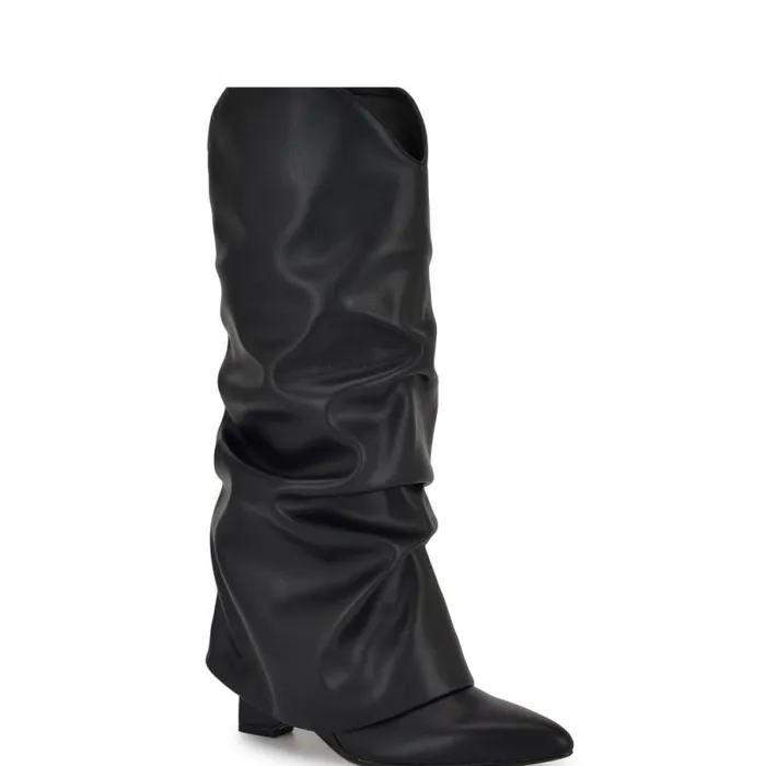 Amazin Slouch Western Boots Black Women Nine West Boots and Booties Amazin Slouch Western Boots Black Women Nine West Boots and Booties