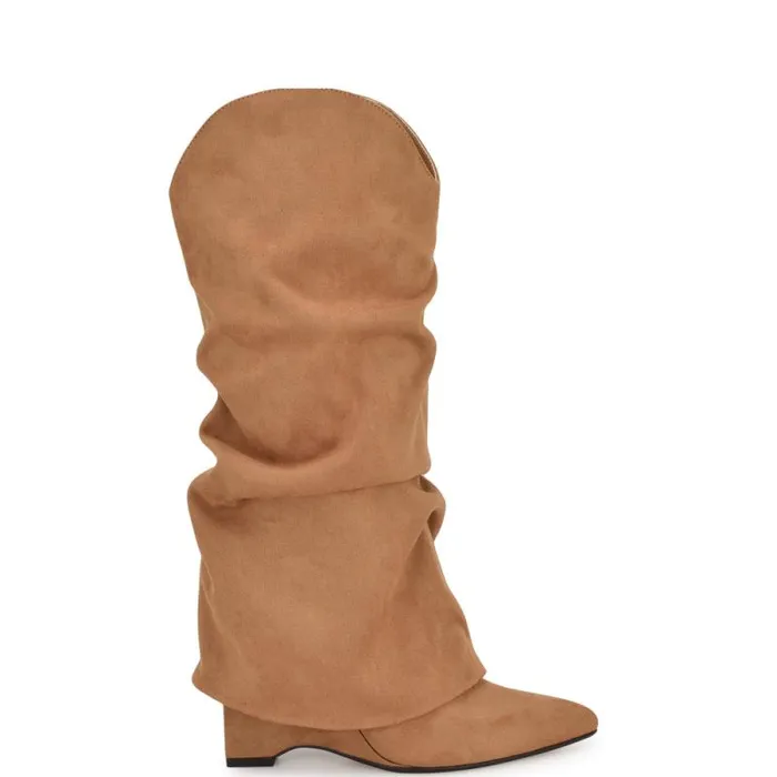 Amazin Slouch Western Boots Natural Women Nine West Boots and Booties