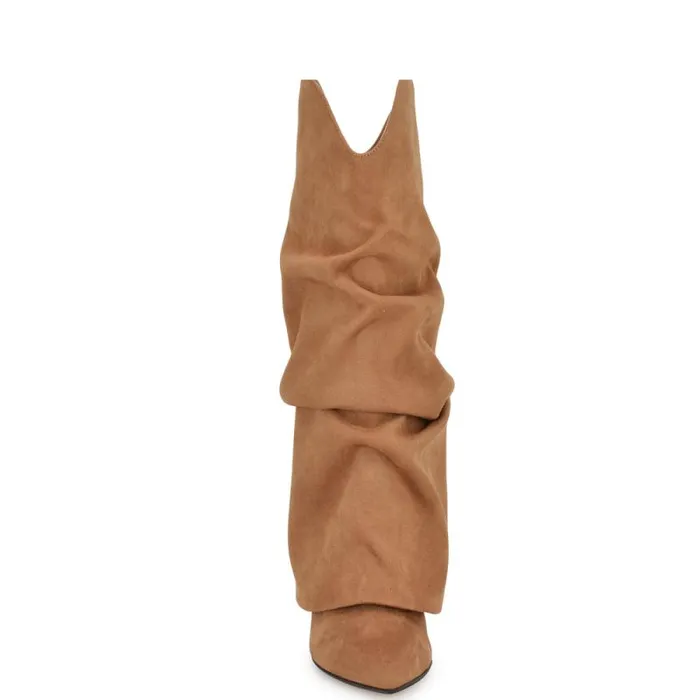 Amazin Slouch Western Boots Natural Women Nine West Boots and Booties Amazin Slouch Western Boots Natural Women Nine West Boots and Booties