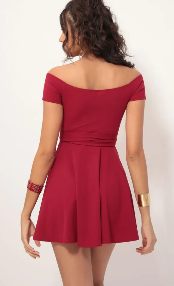 Ambrose Pleated Aline Dress Red Women LUCY IN THE SKY Mini Dresses Ambrose Pleated Aline Dress Red Women LUCY IN THE SKY Mini Dresses