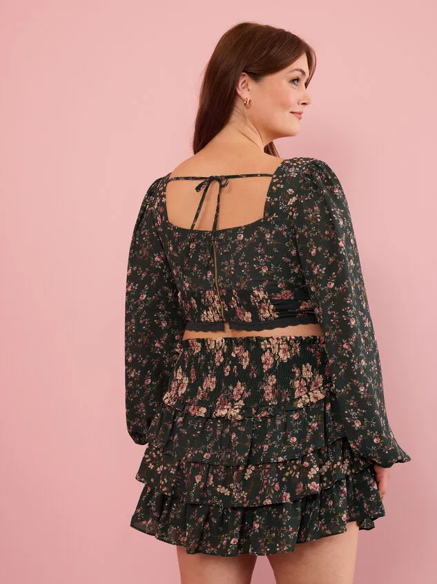 Andersyn Floral Crop Top Hunter Women Altar039d State Tops Andersyn Floral Crop Top Hunter Women Altar039d State Tops