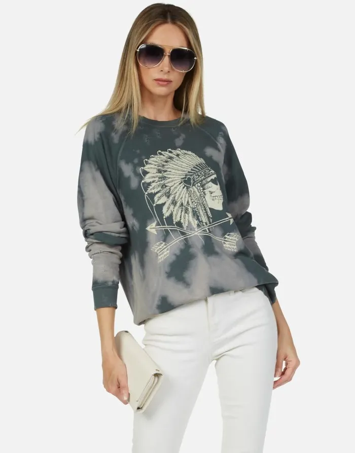 Anela Love Skull Headdress Vintage Forest Women Lauren Moshi Long Sleeve