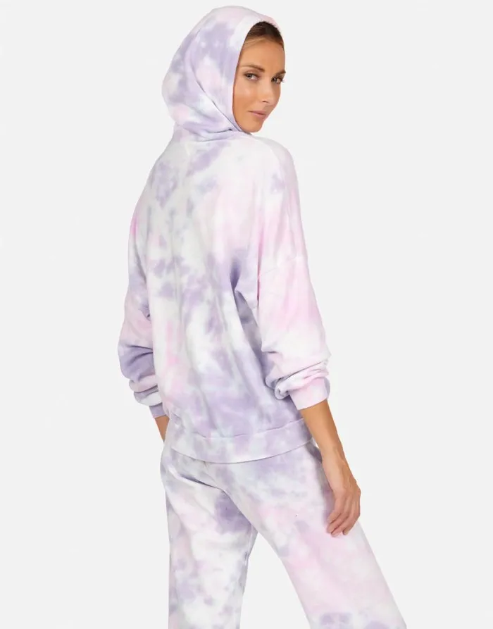 Anissa Tie Dye Tongue Pastel Sky Women Lauren Moshi Hoodies