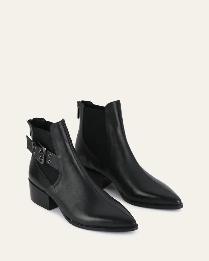 ANKLE BOOTS River flat ankle boots black leather 8211 jomercer Women ANKLE BOOTS River flat ankle boots black leather 8211 jomercer Women