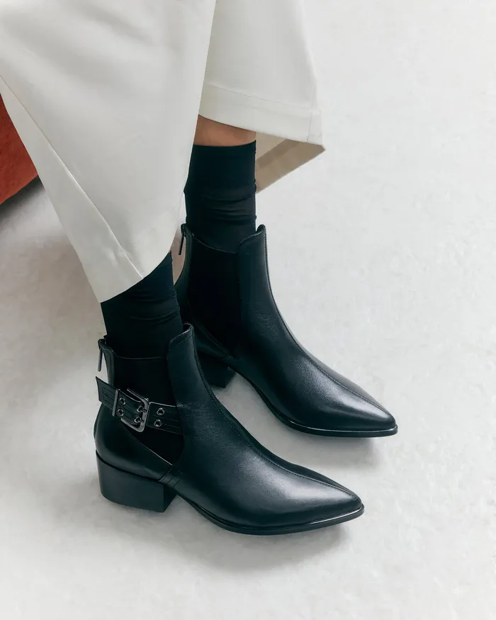 ANKLE BOOTS River flat ankle boots black leather 8211 jomercer Women ANKLE BOOTS River flat ankle boots black leather 8211 jomercer Women