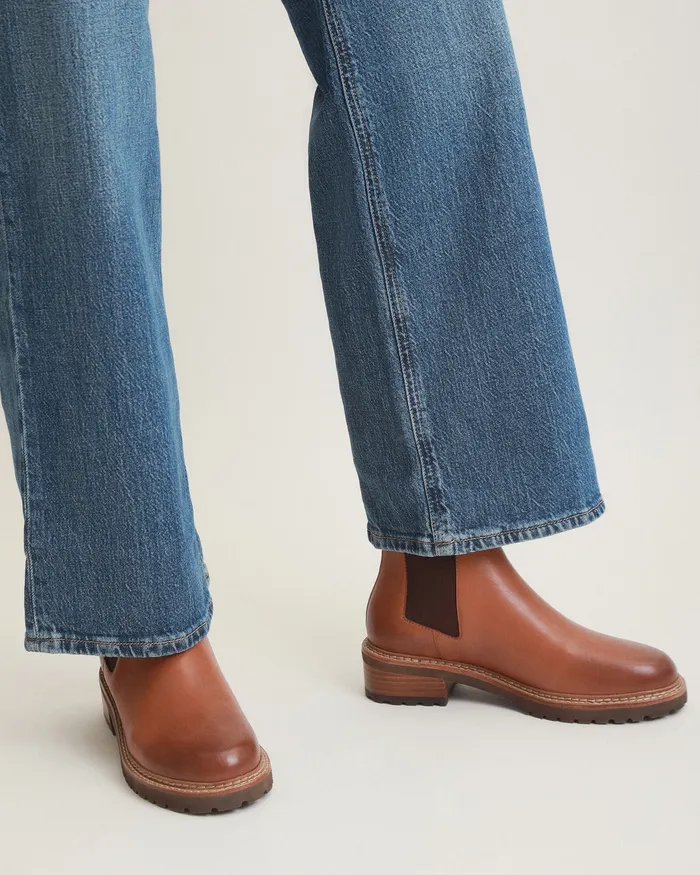 ANKLE BOOTS Women Samira flat ankle boots brandy leather jomercer ANKLE BOOTS Women Samira flat ankle boots brandy leather jomercer
