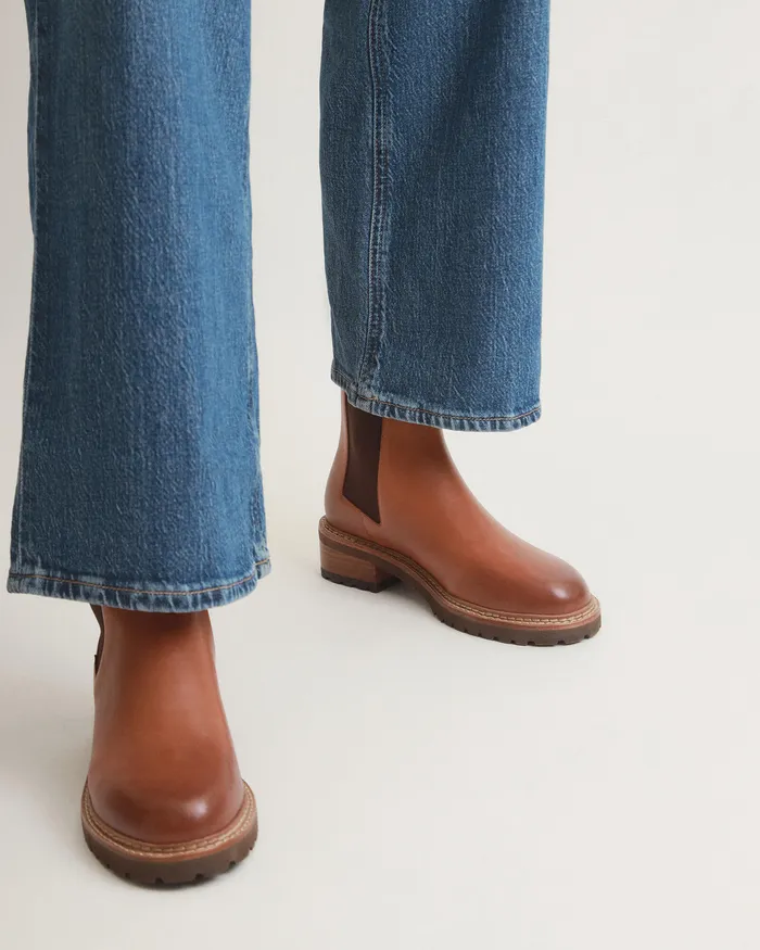 ANKLE BOOTS Women Samira flat ankle boots brandy leather jomercer ANKLE BOOTS Women Samira flat ankle boots brandy leather jomercer