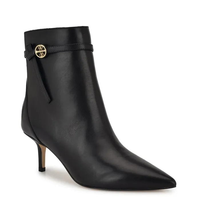 Ansell Dress Ankle Booties Black Leather Women Nine West Boots and Booties Ansell Dress Ankle Booties Black Leather Women Nine West Boots and Booties