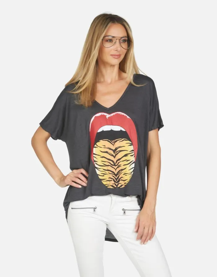 April Tiger Tongue Onyx Women Lauren Moshi Short Sleeve
