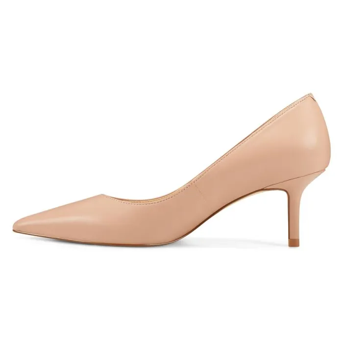 Arlene Pointy Toe Pumps Blush Leather Women Nine West Heels Arlene Pointy Toe Pumps Blush Leather Women Nine West Heels