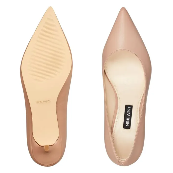 Arlene Pointy Toe Pumps Blush Leather Women Nine West Heels Arlene Pointy Toe Pumps Blush Leather Women Nine West Heels