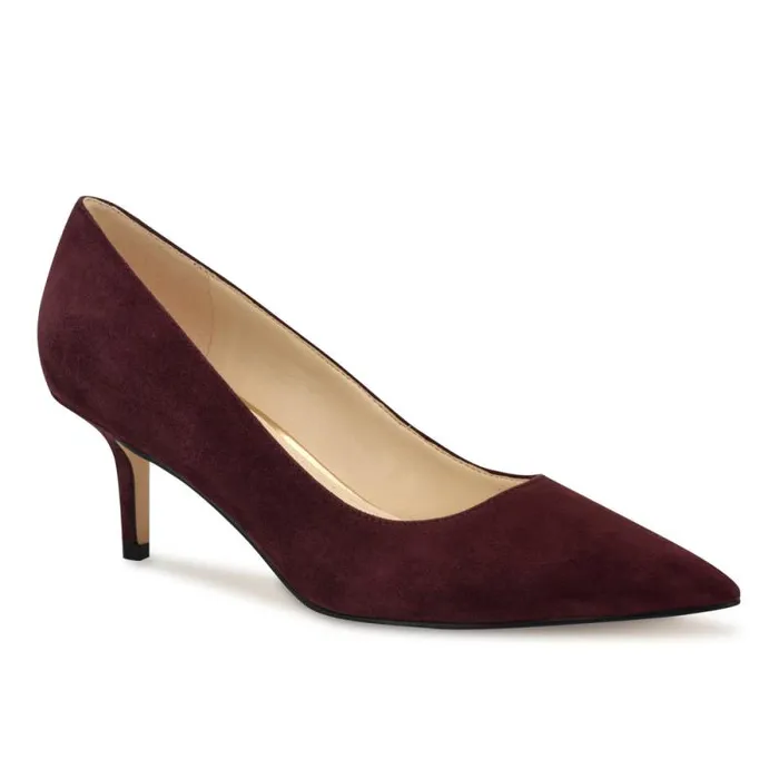 Arlene Pointy Toe Pumps Dark Red Suede Women Nine West Heels Arlene Pointy Toe Pumps Dark Red Suede Women Nine West Heels