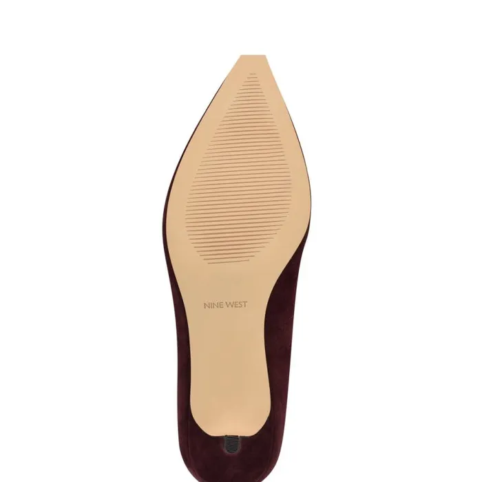 Arlene Pointy Toe Pumps Dark Red Suede Women Nine West Heels Arlene Pointy Toe Pumps Dark Red Suede Women Nine West Heels