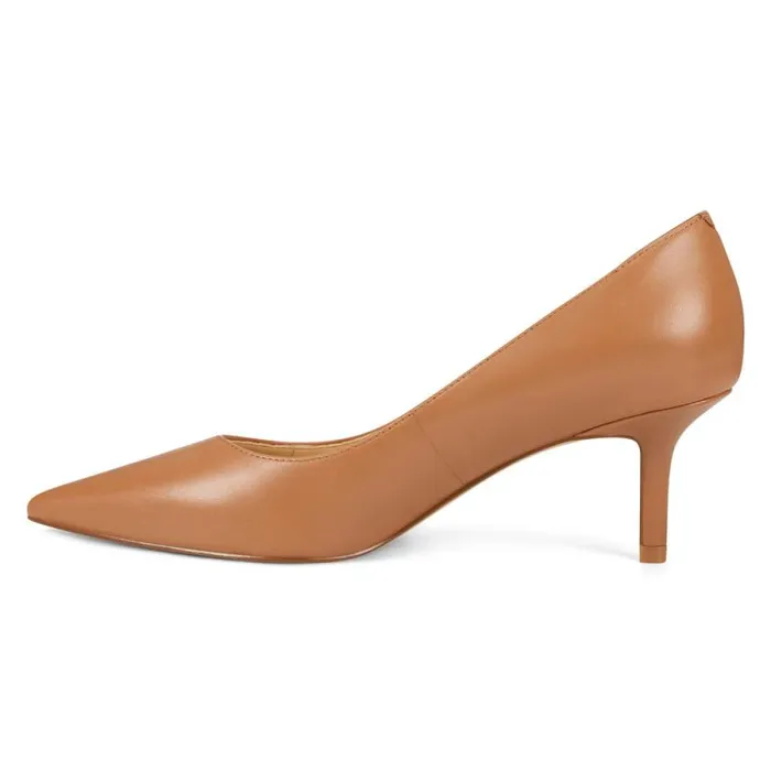 Arlene Pointy Toe Pumps Tan Leather Women Nine West Heels Arlene Pointy Toe Pumps Tan Leather Women Nine West Heels