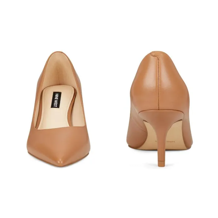 Arlene Pointy Toe Pumps Tan Leather Women Nine West Heels Arlene Pointy Toe Pumps Tan Leather Women Nine West Heels