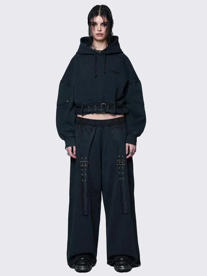 Ash Wash Cropped Hoodie Women Minga London Sweatshirts and Hoodies Ash Wash Cropped Hoodie Women Minga London Sweatshirts and Hoodies