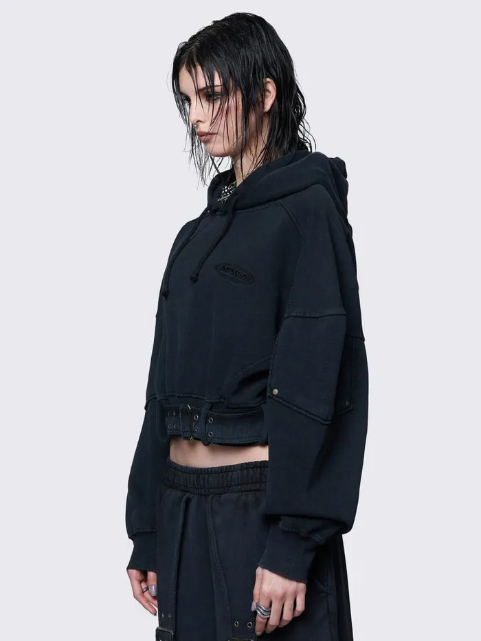Ash Wash Cropped Hoodie Women Minga London Sweatshirts and Hoodies Ash Wash Cropped Hoodie Women Minga London Sweatshirts and Hoodies