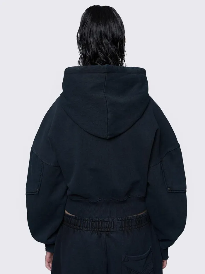 Ash Wash Cropped Hoodie Women Minga London Sweatshirts and Hoodies Ash Wash Cropped Hoodie Women Minga London Sweatshirts and Hoodies
