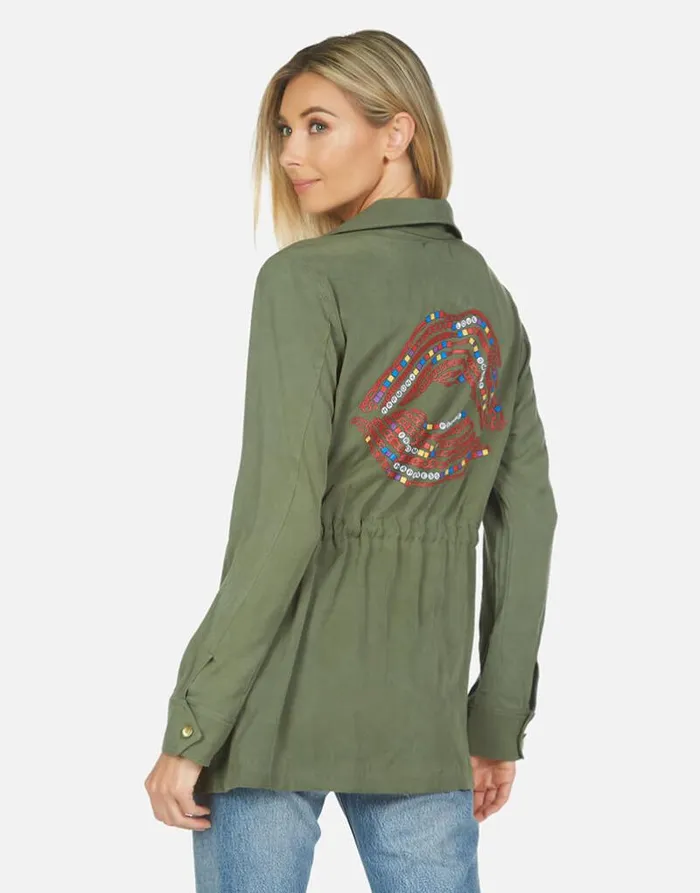 Ashanti Bracelet Lip Military Women Lauren Moshi Jackets