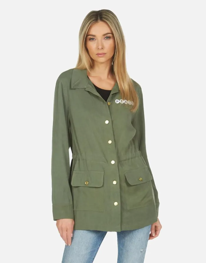 Ashanti Bracelet Lip Military Women Lauren Moshi Jackets