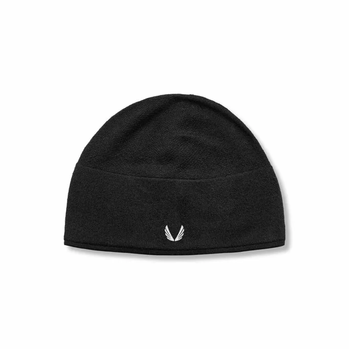 ASRV Hats and Headwear Men Merino Wool Skull Cap Black 034wings034