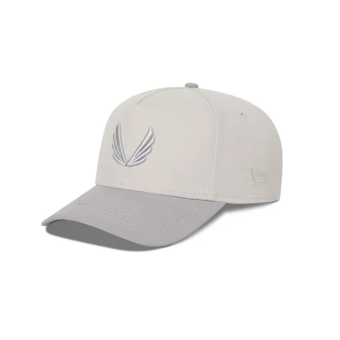 ASRV Hats and Headwear Men New Era 9Forty AFrame Hat Stonegrey Two Tone