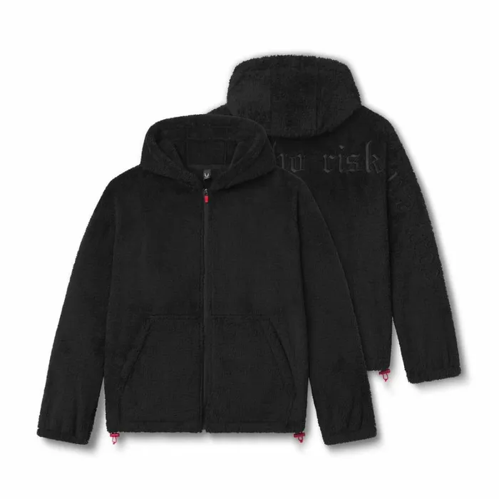 ASRV Hoodies and Sweatshirts Men Sherpa Recovery Full Zip Hoodie Blackblack