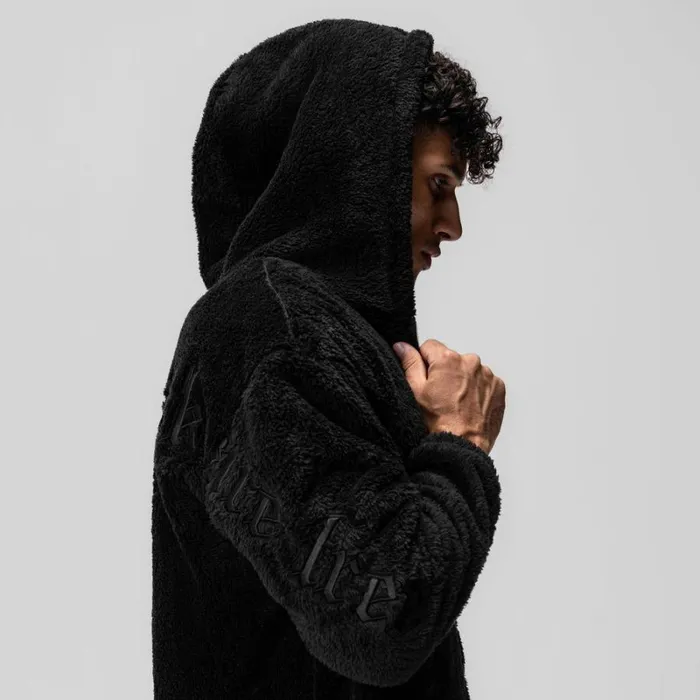 ASRV Hoodies and Sweatshirts Men Sherpa Recovery Full Zip Hoodie Blackblack
