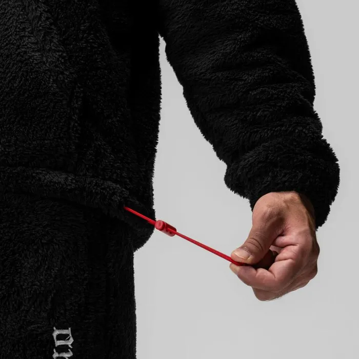 ASRV Hoodies and Sweatshirts Men Sherpa Recovery Full Zip Hoodie Blackwhite