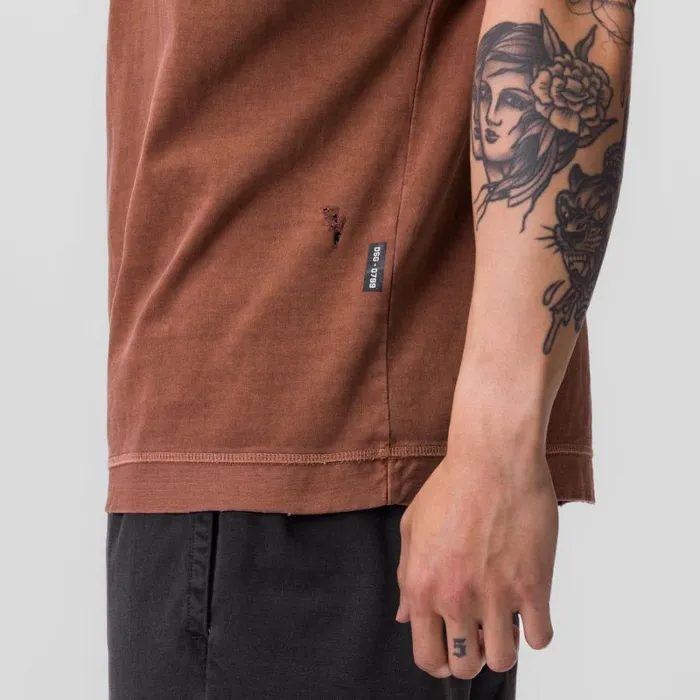 ASRV Hoodies and Sweatshirts Men Tech Essential Cutoff Hoodie Faded Rust