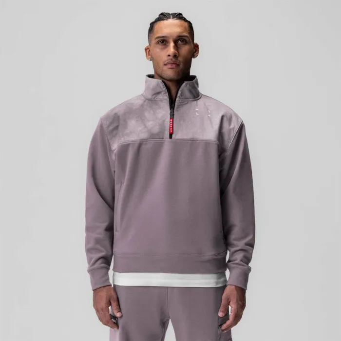 ASRV Hoodies and Sweatshirts Men TechTerry Paneled Quarter Zip Moonscape 034wave Dye034 ASRV Hoodies and Sweatshirts Men TechTerry Paneled Quarter Zip Moonscape 034wave Dye034