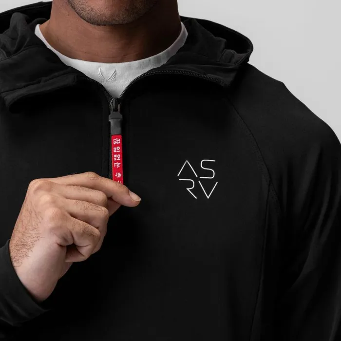 ASRV Hoodies and Sweatshirts Men Thermal Training Hoodie Black 034cyber034