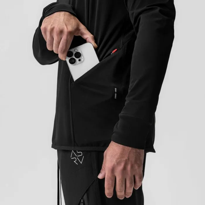 ASRV Hoodies and Sweatshirts Men Thermal Training Hoodie Black 034cyber034