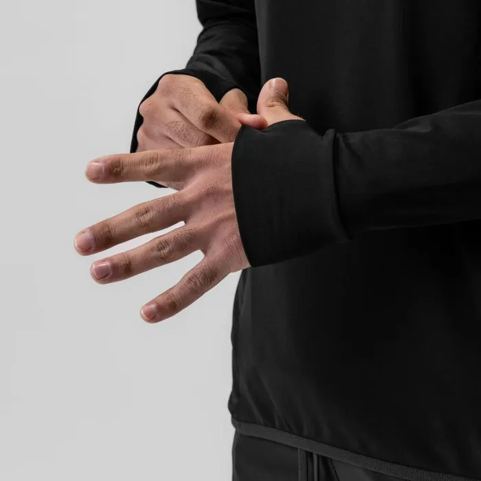 ASRV Hoodies and Sweatshirts Men Thermal Training Hoodie Black 034cyber034