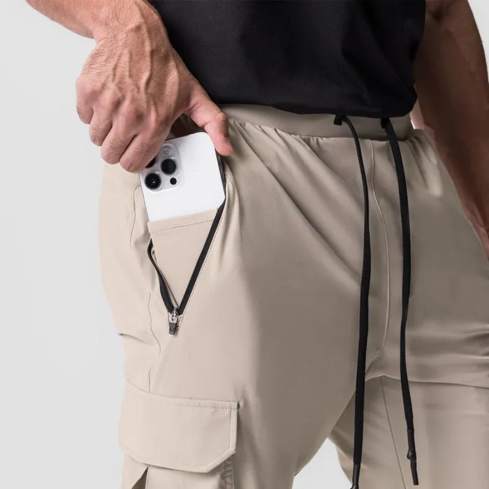 ASRV Joggers and Pants Men TetraLite Cargo High Rib Jogger Beige