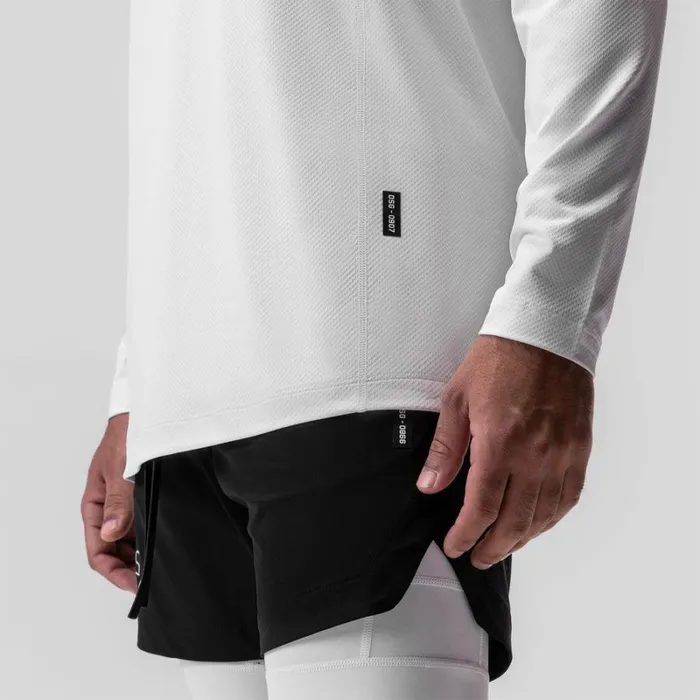 ASRV Long Sleeves Men NanoMesh Training Long Sleeve White 034space Bracket034 ASRV Long Sleeves Men NanoMesh Training Long Sleeve White 034space Bracket034